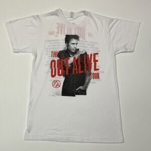 Kris Allen Mens Shirt Size Small White Out Alive Tour Concert Tee Music